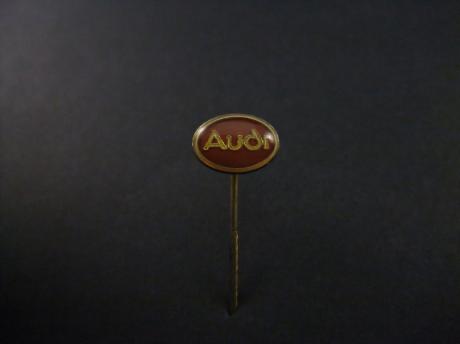 Audi logo bruin goudkleurige letters